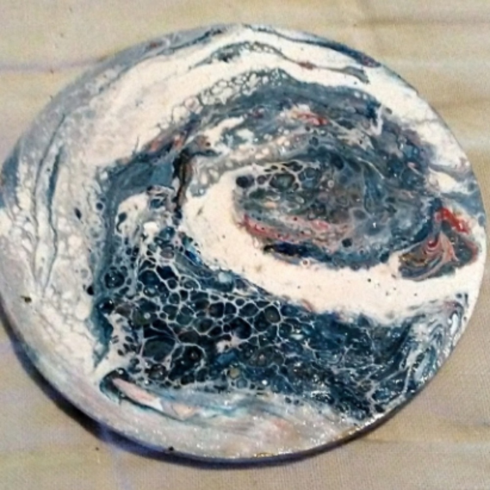 Handpainted Custom Acrylic Pour Magnets - Picture 3 of 4